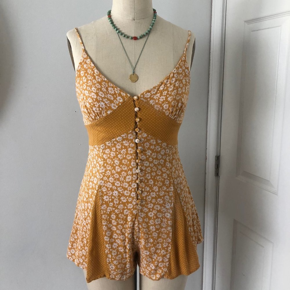 Honey Belle Mixed Print Romper  - S